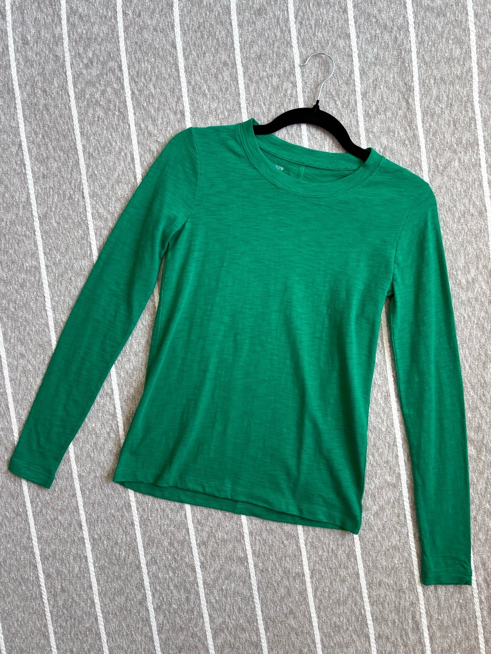 NWT J.Crew Girlfriend Long Sleeve Cotton Crewneck Tee